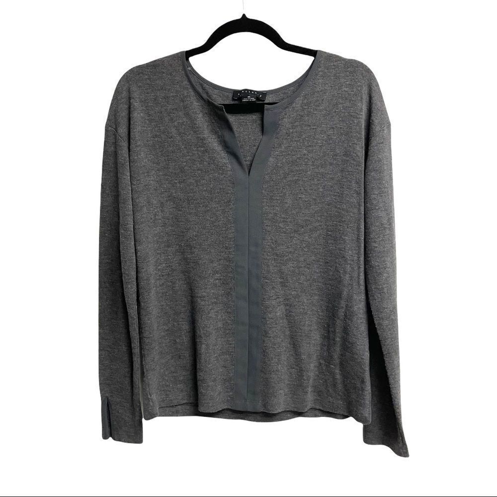Sanctuary Sweater Charcoal Grey V-Neck Pullover XS